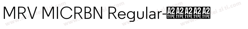 MRV MICRBN Regular字体转换